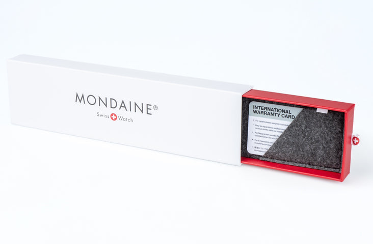 Mondaine Neo 41mm Black Vegan Grape Leather Watch