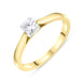 18ct Yellow Gold .31 Diamond Solitaire 4 Claw Scalloped Ring Size O FSI1 GIA