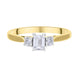 18ct Yellow Gold 0.48ct Diamond GIA Certified EVS1 Trilogy Ring