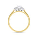 18ct Yellow Gold 0.48ct Diamond GIA Certified EVS1 Trilogy Ring