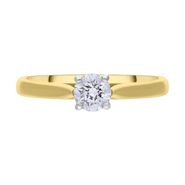 18ct Yellow Gold 0.46ct Diamond GIA Certified Solitaire Ring