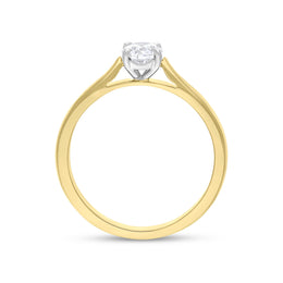 18ct Yellow Gold 0.46ct Diamond GIA Certified Solitaire Ring
