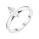 Platinum 0.50 Diamond Solitaire Marquise Cut Ring Size M GIA FVS2