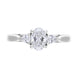 Platinum 0.65ct Diamond GIA Certified Three Stone Trilogy Ring