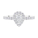Platinum GIA Certified FVS2 0.75ct Diamond Pear Cut Cluster Ring