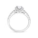 Platinum GIA Certified FVS2 0.75ct Diamond Pear Cut Cluster Ring