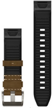 Garmin Watch Band QuickFit 22 Leather FKM Hybrid Tundra Black