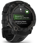 Garmin smartwatch displaying notifications on a white background
