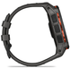 Black and orange smartwatch on a white background