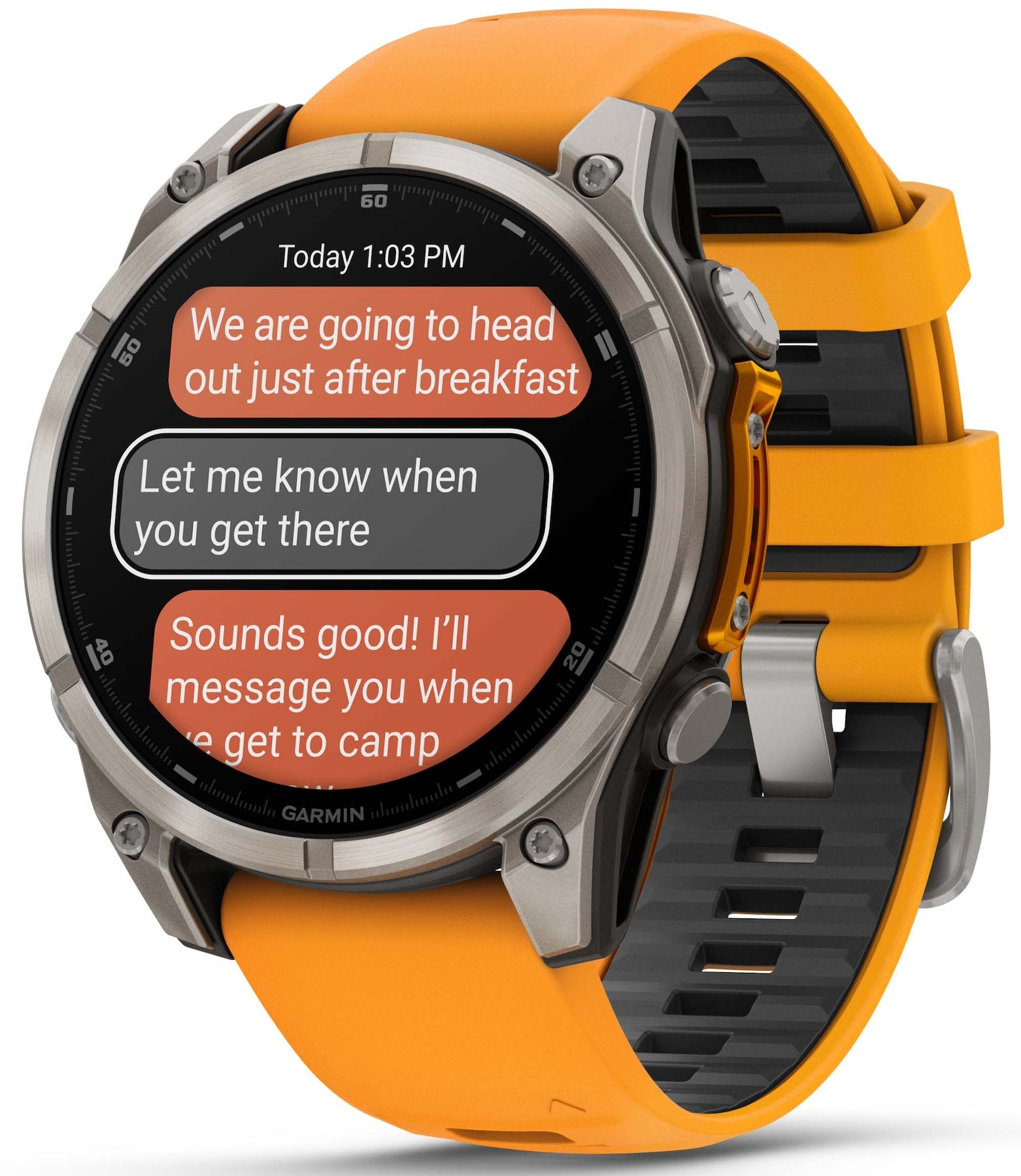 Garmin Fenix 47mm Sapphire AMOLED Titanium Spark Orange Graphite