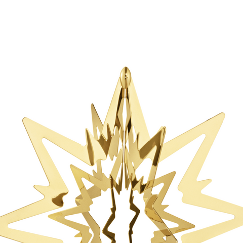 Georg Jensen 18ct Yellow Gold Vermeil Medium Star Christmas Tree Topper, 3405000.