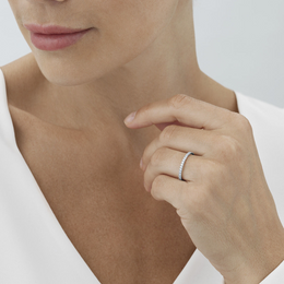 Georg Jensen Aurora 18ct White Gold 0.46ct Diamond Eternity Ring, 20000370.
