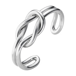 Georg Jensen Double Love Knot Sterling Silver Bangle, 10003032.