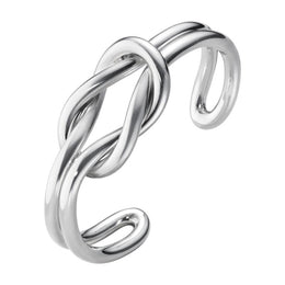 Georg Jensen Double Love Knot Sterling Silver Bangle, 10003032.