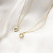 Georg Jensen Halo 18ct Yellow Gold 0.06ct Diamond Circular Necklace