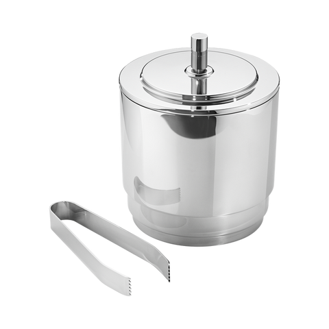 Georg Jensen Manhattan Ice Bucket With Tongs. 3586086.