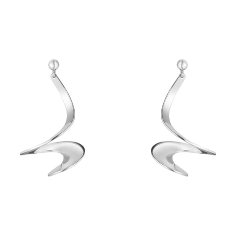 Georg Jensen Mobius Sterling Silver Drop Earrings, 10009341.