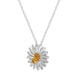 Gold Plated Sterling Silver Daisy Pendant Necklace P3434.