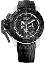 Graham Watch Chronofighter Superlight Carbon Skeleton 2CCCK.W01A Black Rubber