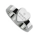 Gucci Engraved Heart Sterling Silver Ring YBC223867001