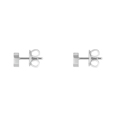 Gucci Interlocking G 18ct White Gold 5mm Stud Earrings YBD662111002