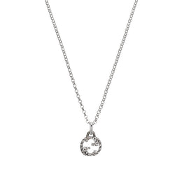 Gucci Interlocking G Aged Sterling Silver Pendant YBB455535001