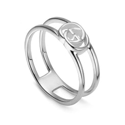 Gucci Interlocking G Motif Sterling Silver Ring YBC298036001Gucci Interlocking G Motif Sterling Silver Ring YBC298036001
