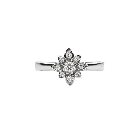 Gucci Flora 18ct White Gold Diamond Ring D