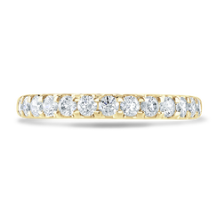 18ct Yellow Gold 0.50ct Diamond  Round Brilliant Cut Claw Set Band
