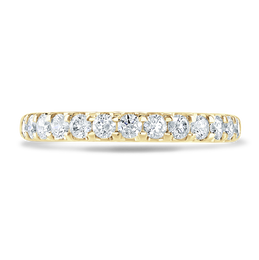 18ct Yellow Gold 0.50ct Diamond  Round Brilliant Cut Claw Set Band