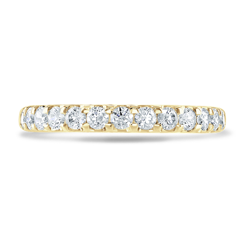18ct Yellow Gold 0.50ct Diamond  Round Brilliant Cut Claw Set Band