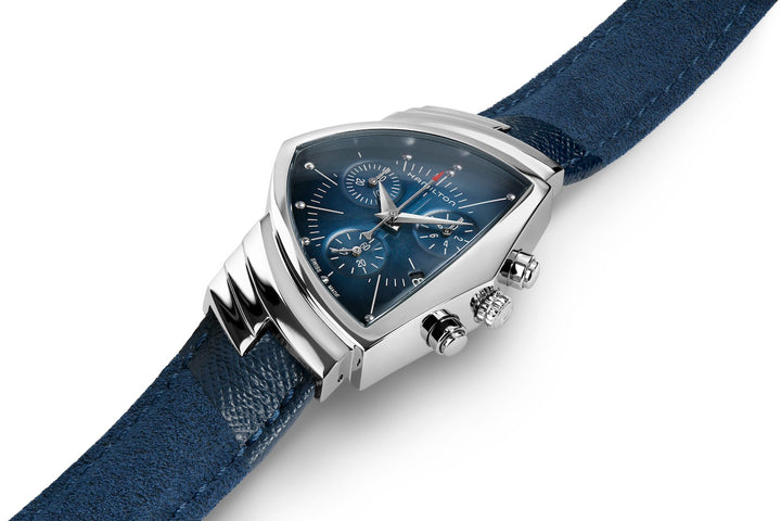 Hamilton Ventura Blue Chronograph Watch