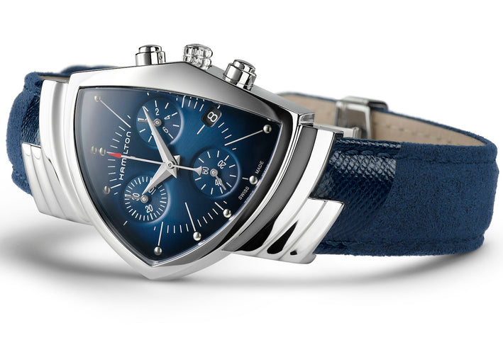 Hamilton Ventura Blue Chronograph Watch