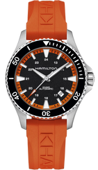 Hamilton Watch Khaki Navy Scuba Auto Tangerine Orange H82395331
