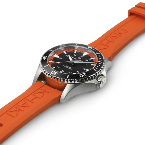 Hamilton Khaki Navy Scuba Auto Tangerine Orange Watch