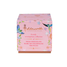 Holdsworth Handmade Chocolates Marc De Champagne Pink Cube 100g