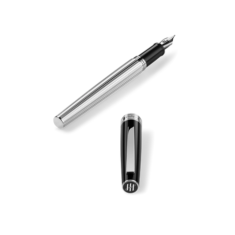 Montegrappa Armonia Duetto Fountain Pen Steel Black  Medium