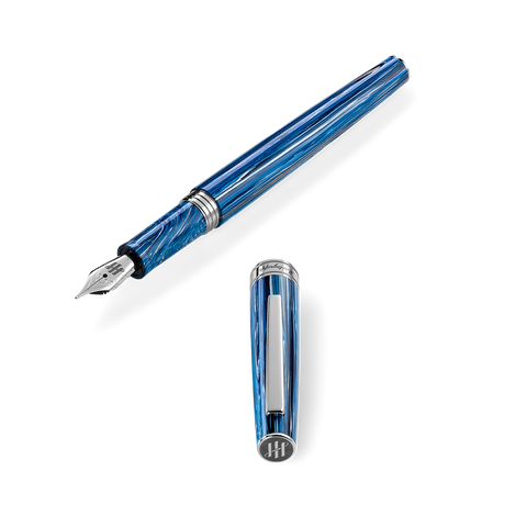 Montegrappa Armonia Fountain Pen Steel Adriatic Sea  Medium