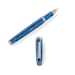Montegrappa Armonia Fountain Pen Steel Adriatic Sea  Medium