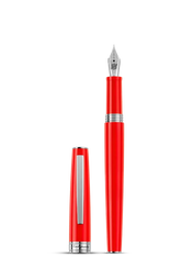 Montegrappa Armonia Fountain Pen Steel Scarlet Medium