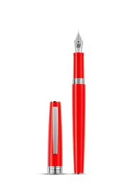 Montegrappa Armonia Fountain Pen Steel Scarlet Medium