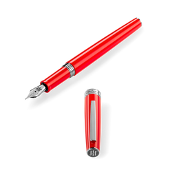 Montegrappa Armonia Fountain Pen Steel Scarlet Medium