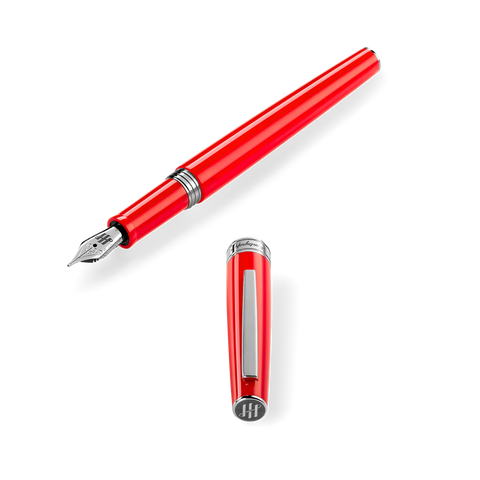Montegrappa Armonia Fountain Pen Steel Scarlet Medium