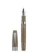 Fountain pen with decorative design on a white background