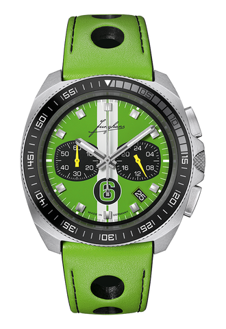 Junghans 1972 Chronoscope Sports Edition Green with stainless steel case