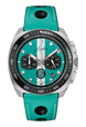 Junghans 1972 Chronoscope Sports Edition Blue with orange dial, stainless steel case