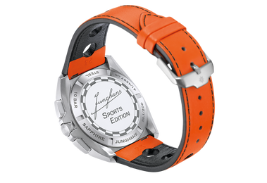 Junghans 1972 Chronoscope Sports Edition Orange with stainless steel case