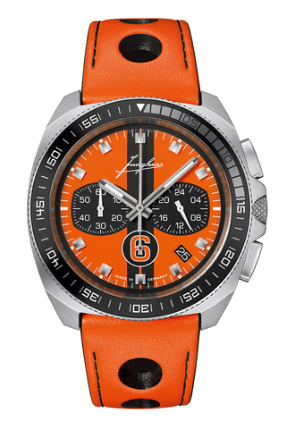 Junghans 1972 Chronoscope Sports Edition Orange with stainless steel case