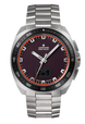 Junghans 1972 Mega Solar Bracelet with red dial, stainless steel case