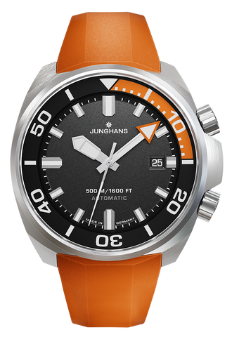 Junghans Aquaris Diver Orange with black dial, stainless steel case